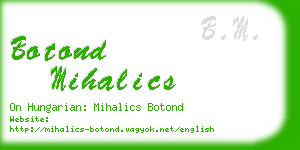 botond mihalics business card